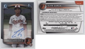 2025 Bowman Chrome Prospect Auto Elvin Garcia #CPA-EG Auto