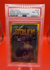 1996 Topps Finest - Sammy Sosa #347 Refractor PSA 8