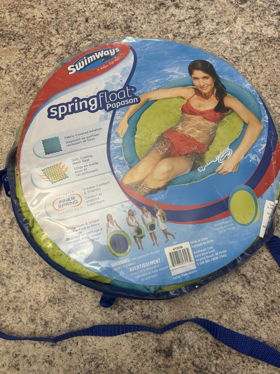 SwimWays Spring Float Papasan Pool Lounger with Hyper-Flate Valve