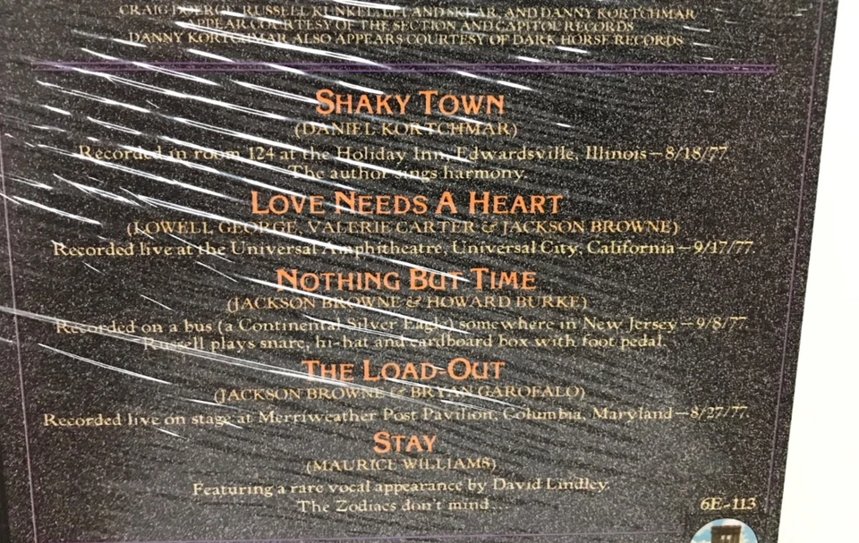 JACKSON BROWNE: Running on Empty (Vinyl LP Record Sealed) - Image 4 of 4