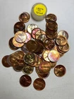 1960-D LINCOLN MEMORIAL CENT PENNY ROLL, 50 "TONED" COINS BU  CONDITION