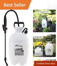 Ergonomic 1 Gallon Lawn Sprayer - Translucent Durable, Ideal for Pest Control