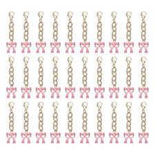 30Pcs Rose Red Party Favors Bow Key Chain, Key Ring Bows Keychain Charm, Style 2