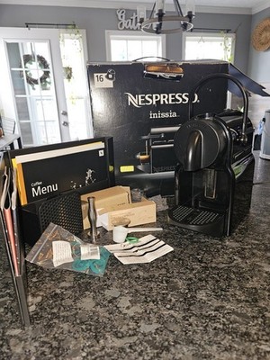 Nespresso Inissia D40 Original Pod Espresso Coffee Machine 24 oz Box Accessories