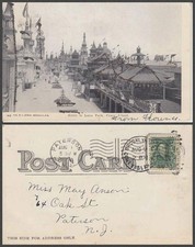 NEW YORK Scene in Luna Park Coney Island Real Photo RPPC VINTAGE POSTCARD
