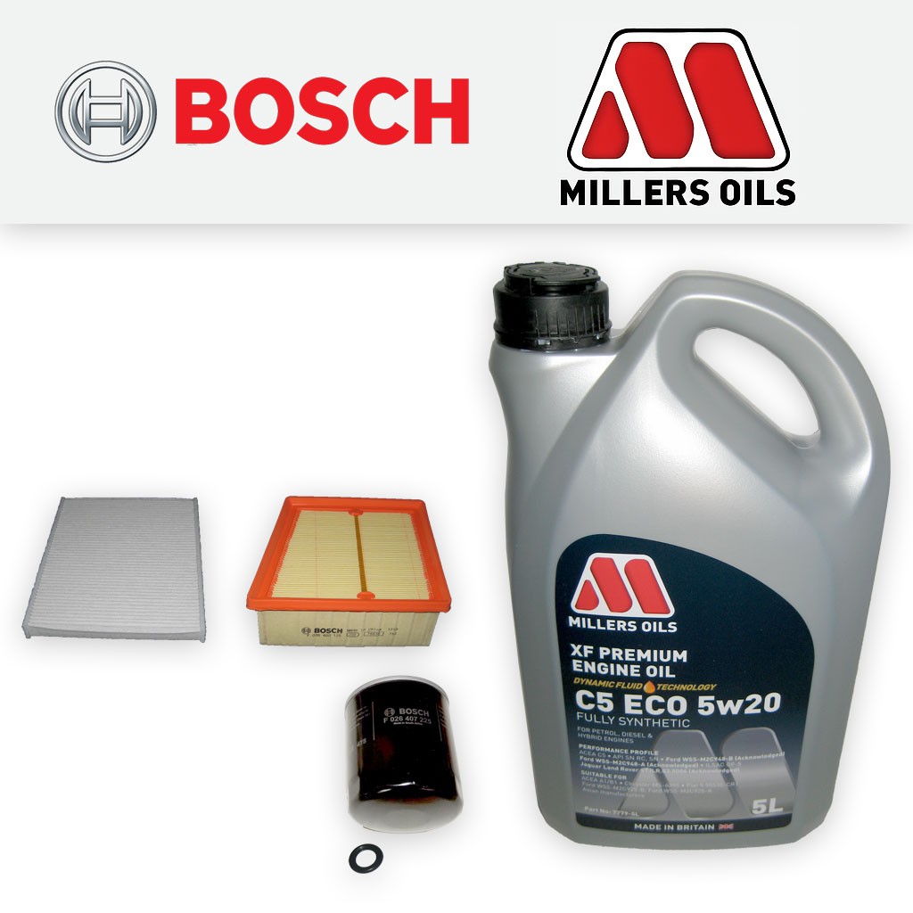 SERVICE KIT for FORD ECOSPORT 1.0 ECOBOOST OIL AIR CABIN FILTER +OIL (2013-2017)
