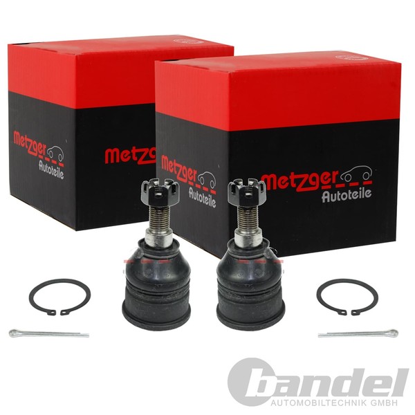 2X Metzger Traggelenke Vorne Beidseitig Passend FÜR Honda Civic Links+Rechts-image