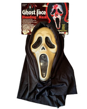 Scream4 Ghost Face Bleeding Mask Fun World Adult Costume Horror Prop New Unused