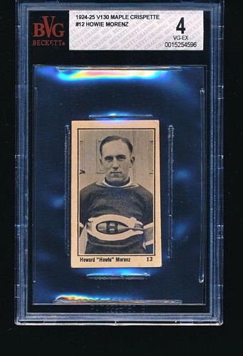 Howie Morenz #12 1924 V130 Maple Crispette card