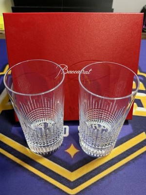 Baccarat Nancy Highball Glasses Set of 2 France Cut Crystal Glasses Mint