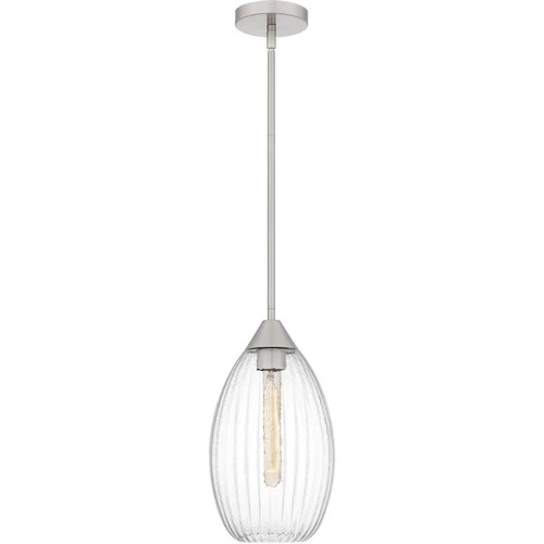 Brushed Nickel One Light Mini Pendant from the Quoizel Piccolo Pendant - Picture 3 of 6