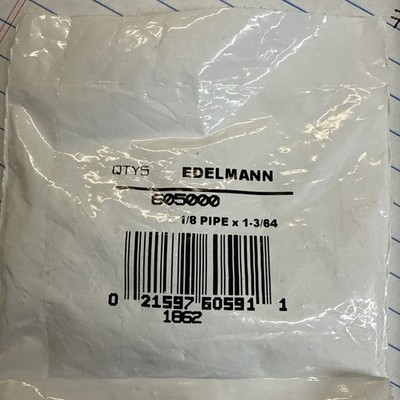 Edelmann   Grease Fittings 605000 Pack Of 5  1/8 1-3/64 
