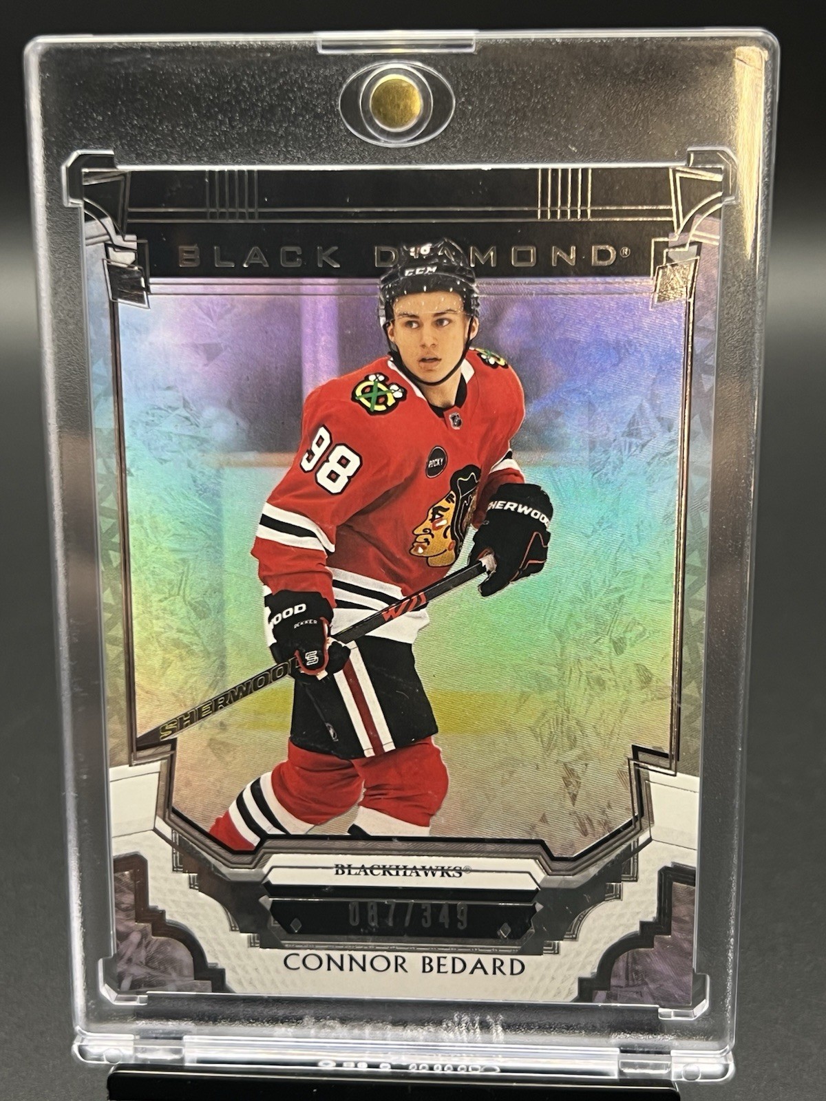 2023-24 Upper Deck Black Diamond Connor Bedard Rookie RC /349 Chicago Blackhawks