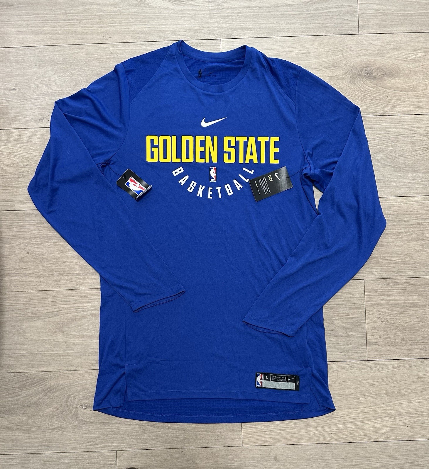 golden state warriors Team Issued LargeTall Warmup Shooting Shirt Pro Cut Jersey