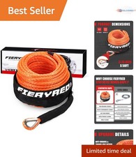 316 Synthetic Winch Rope 50ft 8500 Lbs Atv Utv Replacement Line With Sleeve 316 Synthetic Winch Rope 50ft 8500 Lbs Atv Utv Replacement Line With Sleeve