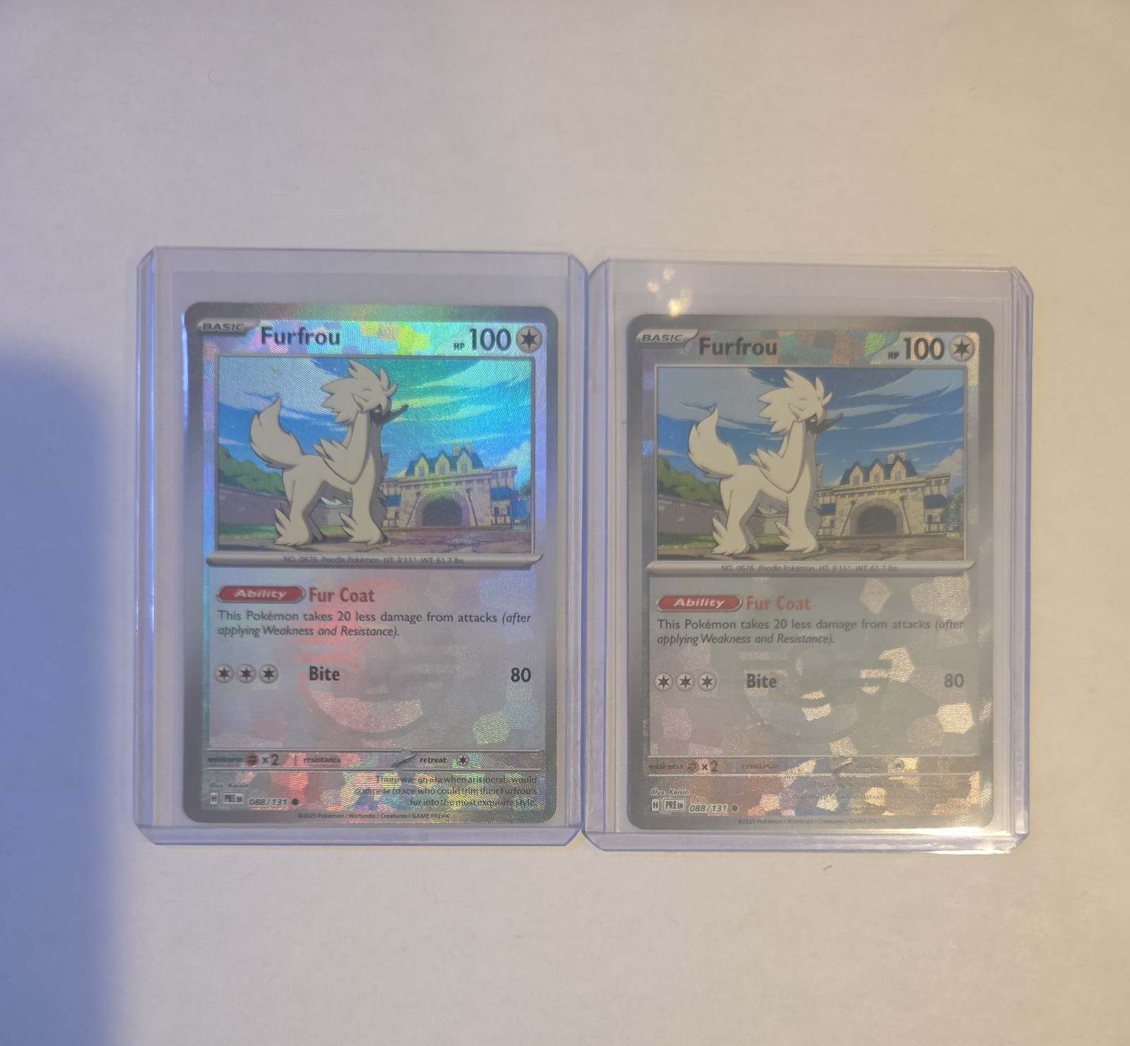 Furfrou (Poke Ball Pattern) 088/131 Sv: Prismatic Evolutions Holo Mint Safe Ship