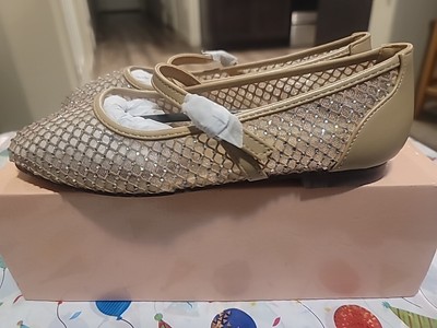 Berners-Lee Women's The Emma Flats Size 6.5 Nude/Glitter box slightly damaged 