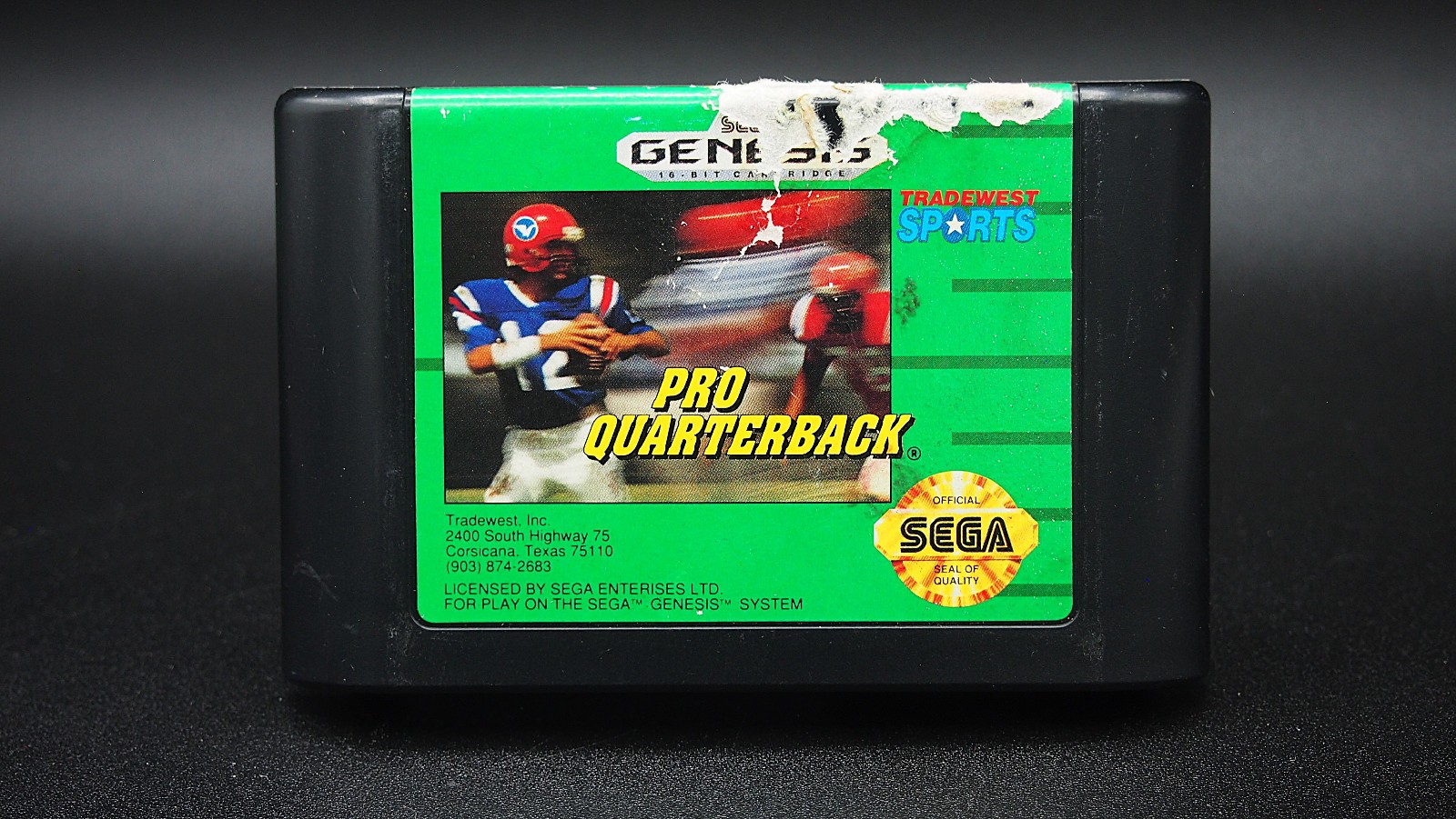 Pro Quarterback (Sega Genesis) Authentic Cart Only Tradewest Sports Football 16-