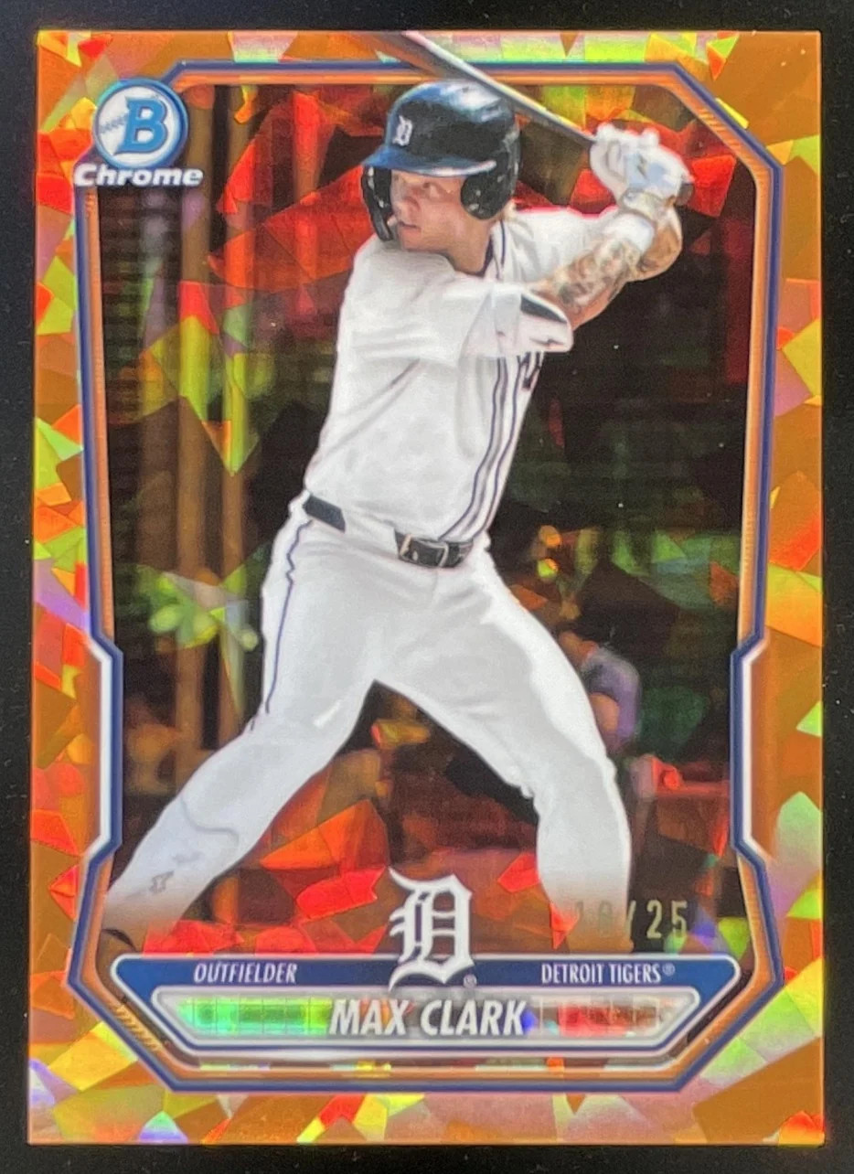 2025 Bowman Draft Sapphire Chrome Orange Refractor #BDC-48 Max Clark /25
