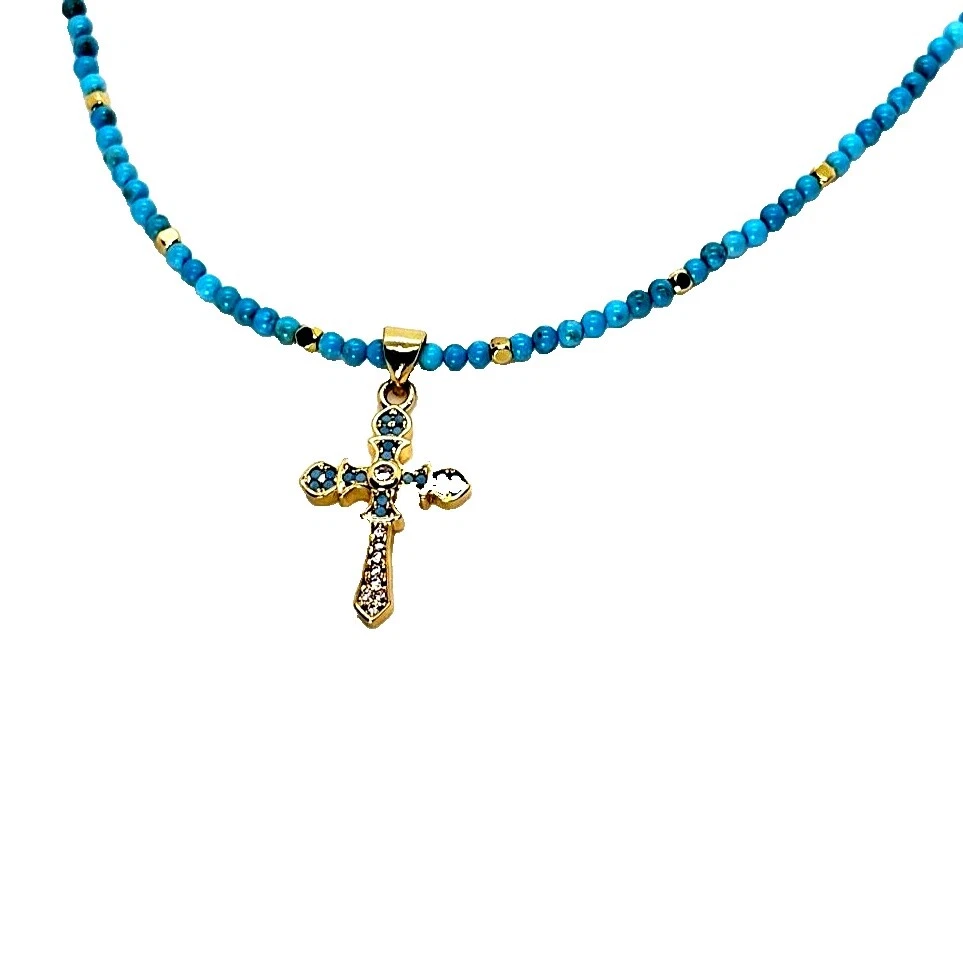 Collares y Colgantes Turquesa Con cuentas hecho a mano