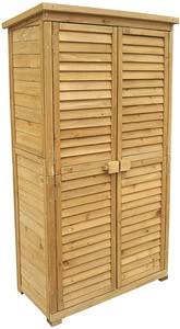 Wooden Wood Outdoor Garden Gardening Tidy Tool Toy Storage Unit Cabinet Roof Ebay