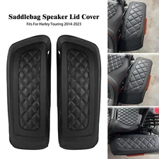 Black Saddlebag Lid Bra Bag Cover For Harley Touring Street Road Glide 14-24