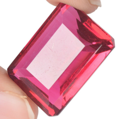 91.3 Ct. Large Pink Tourmaline Emerald Faceted Cut Loose Gemstone Gift for Women