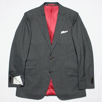 Suitsupply + E. Thomas Italy Super 130's Wool Mid Gray Sienna Sport Coat 40R