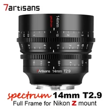7artisans 14mm T2.9 Full Frame Ultra Wide Angle MF Cinema Lens for Nikon Z mount