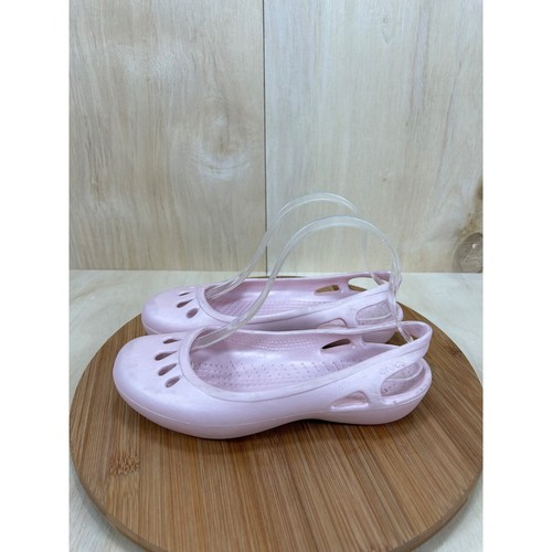 metallic pink crocs