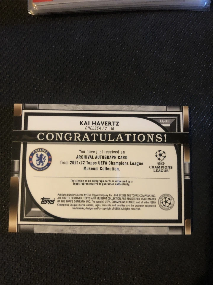 2021-22 Topps Museum Collection UCL Kai Havertz archival auto /99 - Image 2 of 2