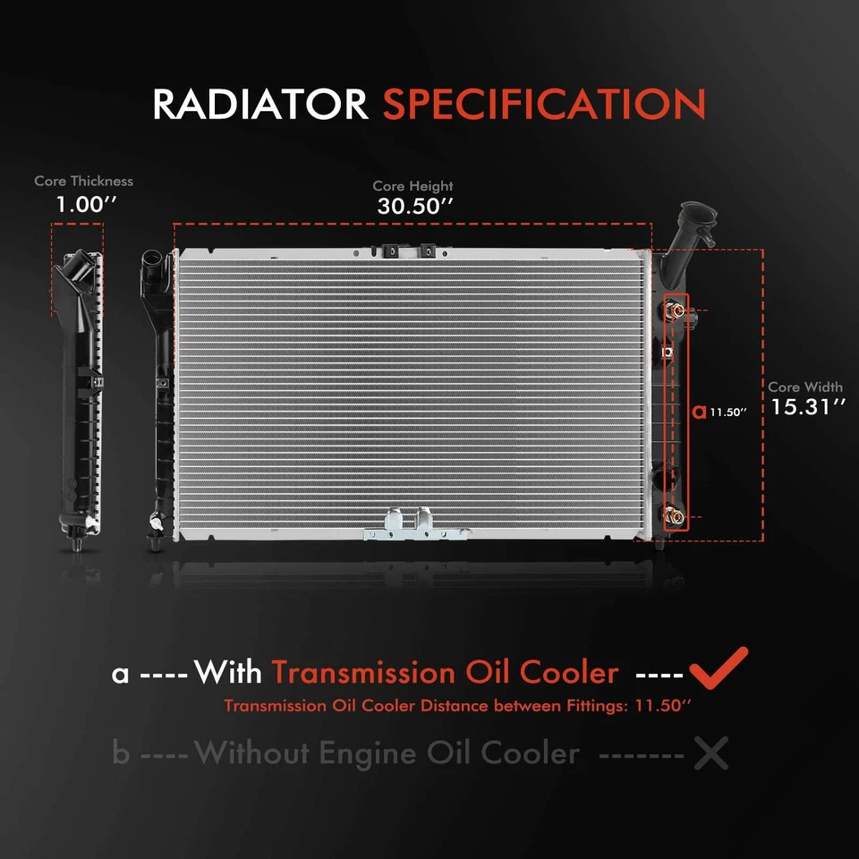 Nuevo radiador con enfriador de aceite de transmisión para Chevrolet Lumina 1996-2001 Pontiac Foto 2 de 4