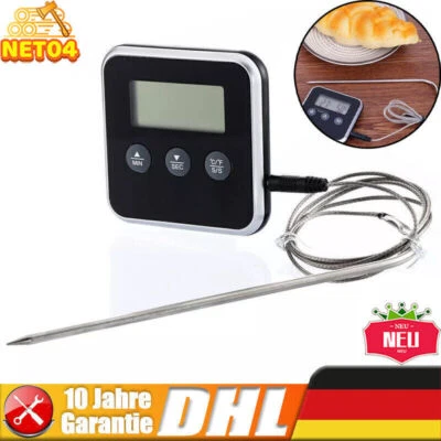MARKENLOS Fleischthermometer Digital Bratenthermometer Grillthermometer Backofen Kabellos