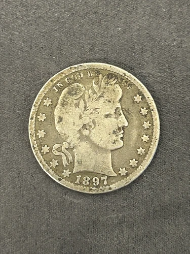 1897-O 25C Barber Silver Quarter VG+/F  KEY DATE #285