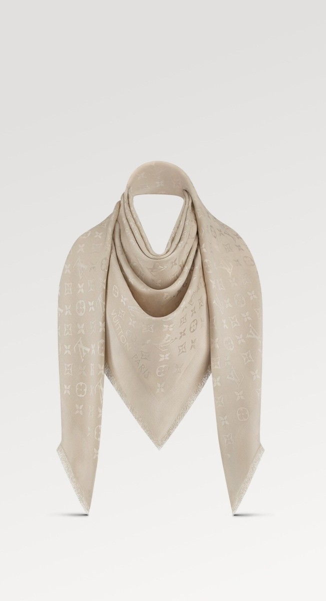 Louis Vuitton Beige/Dune Monogram Shawl Scarf/Wrap Scarf Size