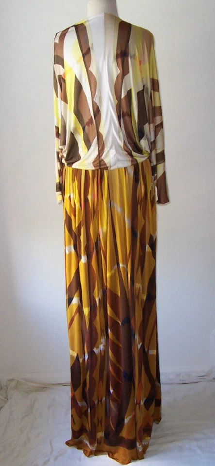 Maxi Vestido Estampado EMILIO PUCCI Manga Dolman Envolvente 40 6 Foto 3 de 3