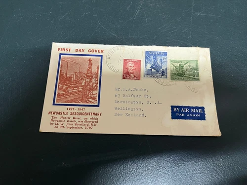 (155) Australia 1947 FDC - Sesquincentenary of City of Newcastle