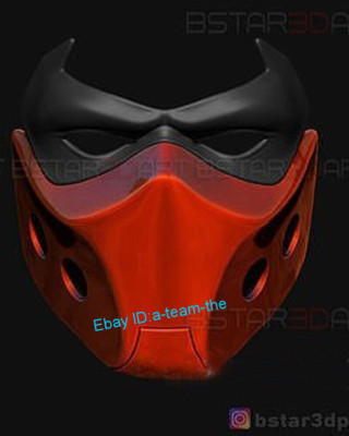 Dc Villain Red Hood Gang 1/1 Red Hood Half Face Mask Resin Cosplay Collectible
