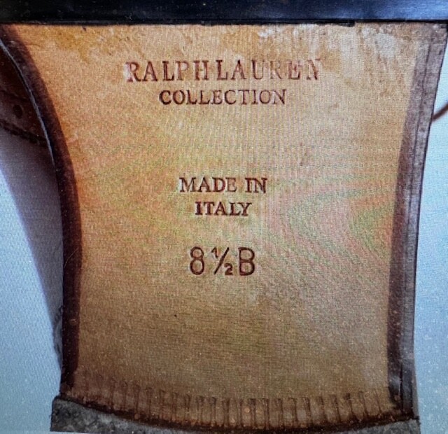 Ralph Lauren Purple Label Wingtip Oxford Shoes -8.5 | eBay