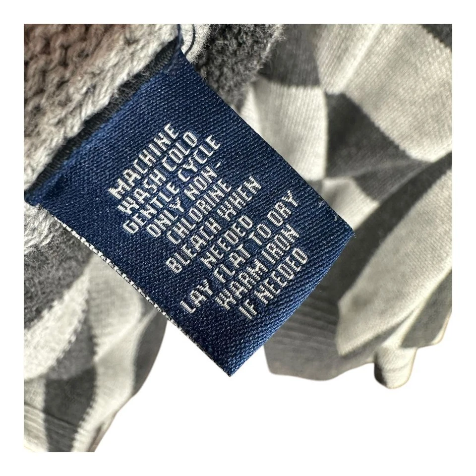 Cárdigan abierto tejido negro gris suéter boho drapeado maduro Chaps XL para mujer Foto 4 de 4