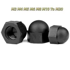 Dome Nuts Black Nylon Plastic Hex Dome Nuts DIN 1587 M3 M4 M5 M6 M8 M10 To M20