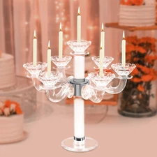 7 Arm Crystal Candelabra Taper Candle Holder for Home Wedding Table Centerpieces
