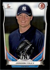 2014 Bowman Draft Picks Black Asia Jordan Foley New York Yankees #DP128