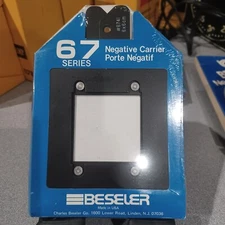 Beseler 67 series Glassless negative carrier#6741 6x6 cm 2-1/2 x 2-1/2 SealedNEW