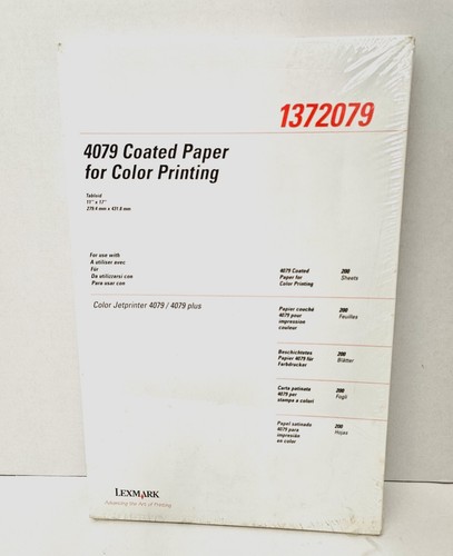 Lexmark 4079 Coated Paper Color Printing Jetprinter 1372079 Tabloid 11" x 17"