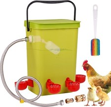 Automatic Chicken Waterer Stainless Steel Large Metal Chicken Waterer System Pou