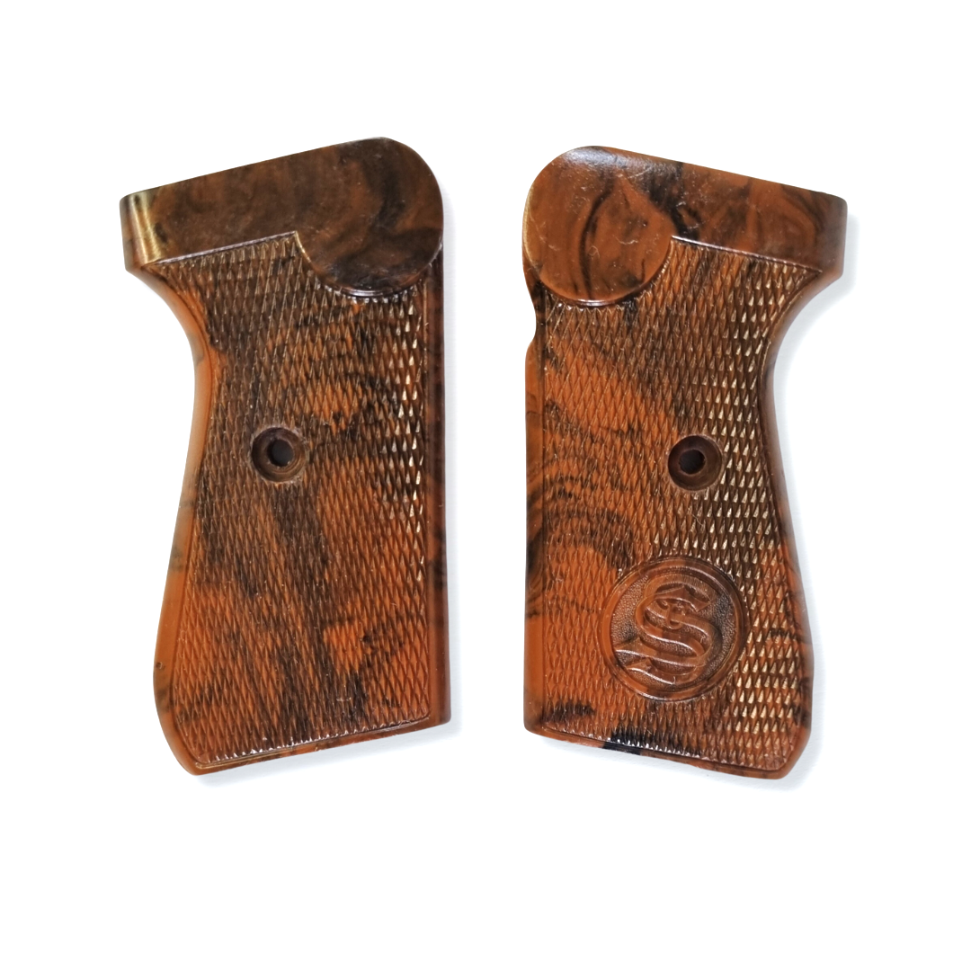 Sauer 38H marbled brown black presentation grips WW2 style