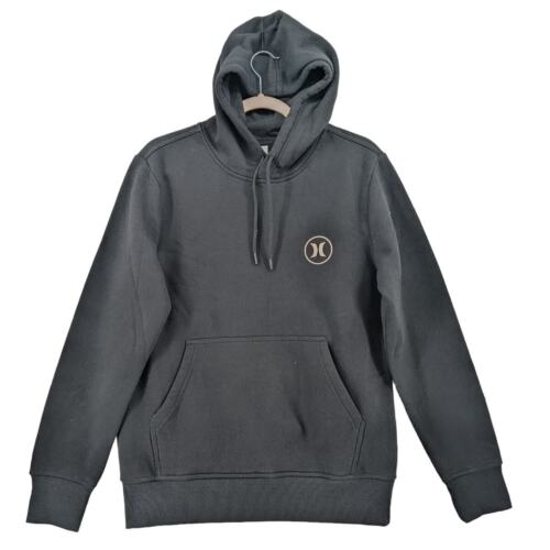 Hurley Fleece Hoodie Sweatshirt Mens Small Black Long Sleeve Classic Fit Casual