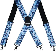 Camo Suspenders for Men Heavy Duty Clips Hunting Work Adjustable Braces