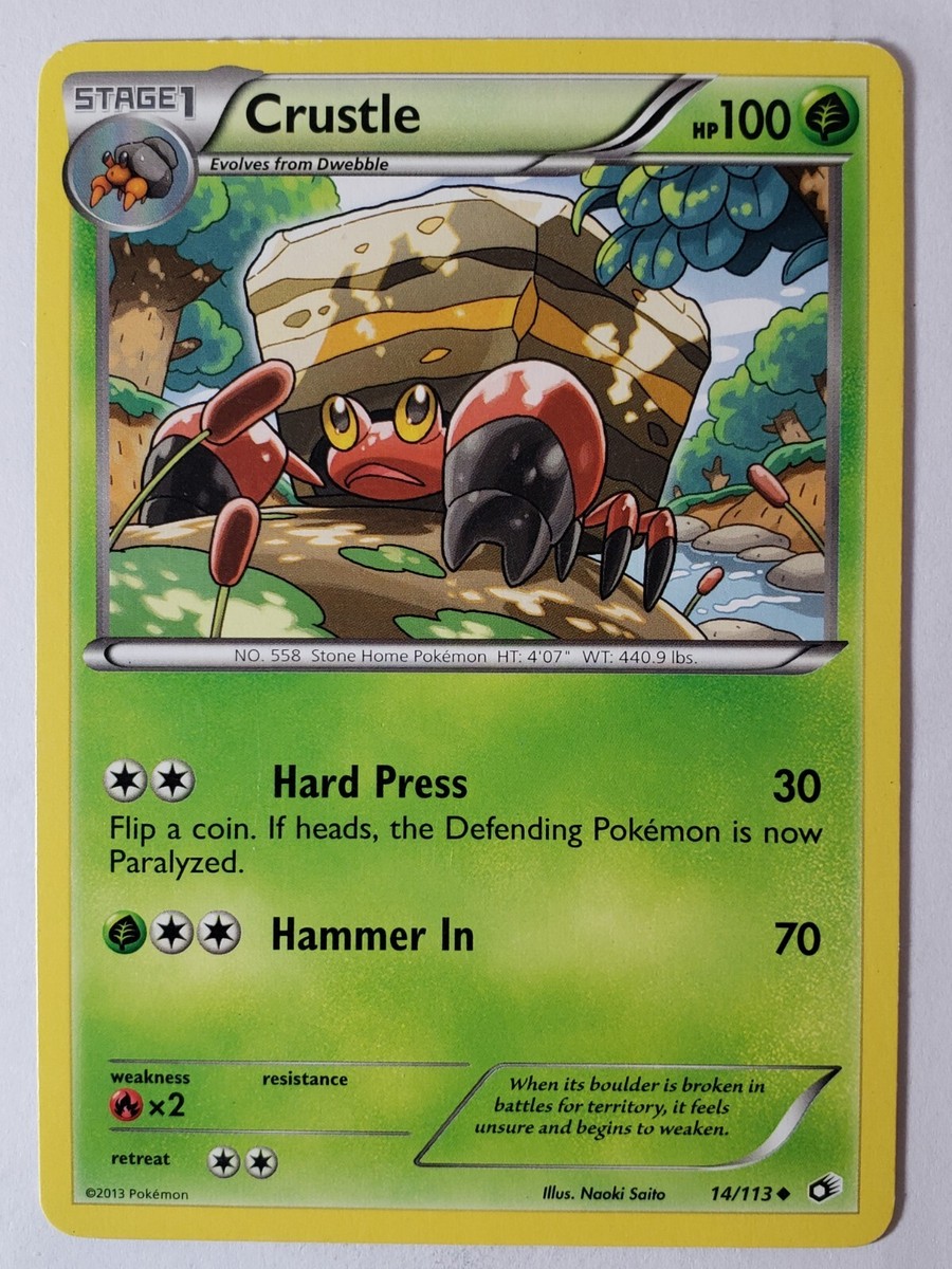 Crustle 14/113 LP - Legendary Treasures Pokemon Card - Naoki Saito Art